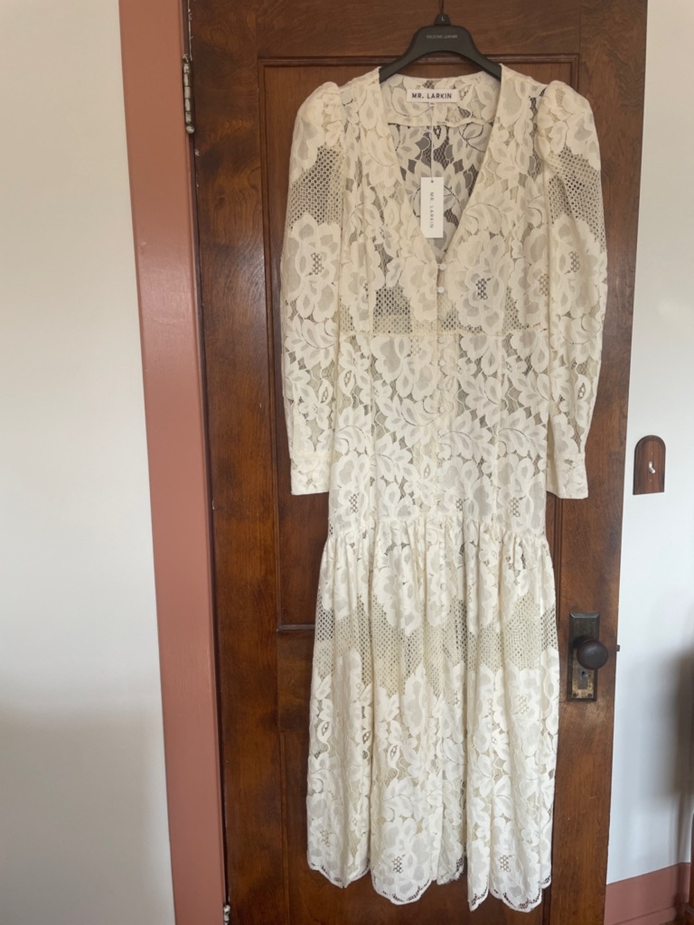 Mr. Larkin Penny Lace Maxi Dress in Ivory - Picture 2 of 2